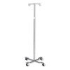 DUKAL 4353 Tech-Med IV Stand, Four Caster, 2 Hook, Adjust