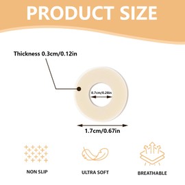 QIYUDA 60 Pcs Callus Pads for Bottom of Foot, Small Toe Corn Cushion Cushions Toes Feet Beige