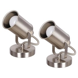 Catalina Lighting Modern Multipurpose Spotlight Desk or Wall Mount Accent Lamp, 6", Brushed Nickel, Set of 2