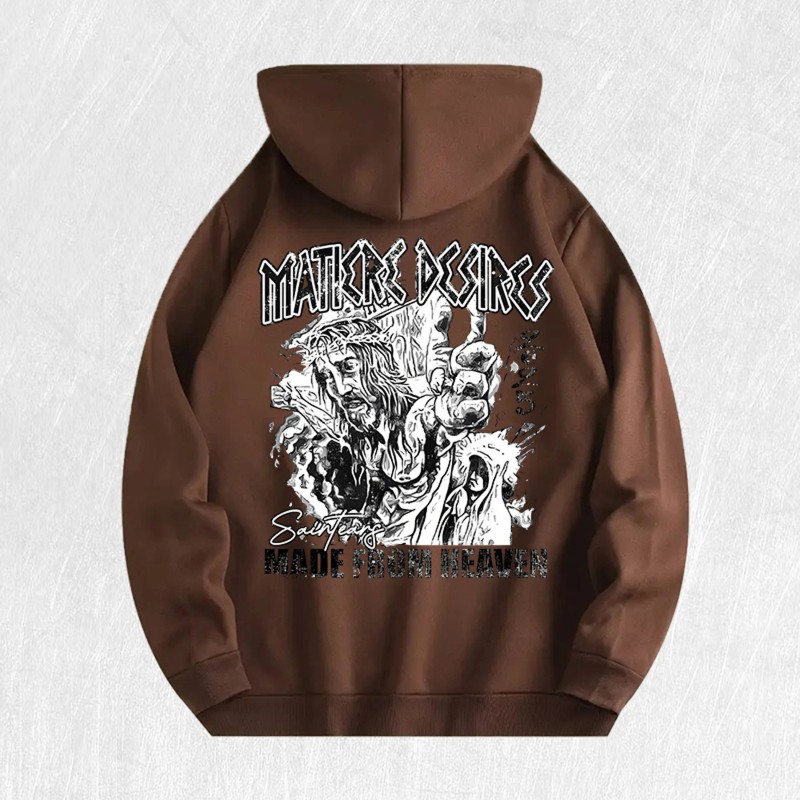 Mater Desires Graphic Hoodie 100% Cotton US Warehouse 6 ColorsColor: