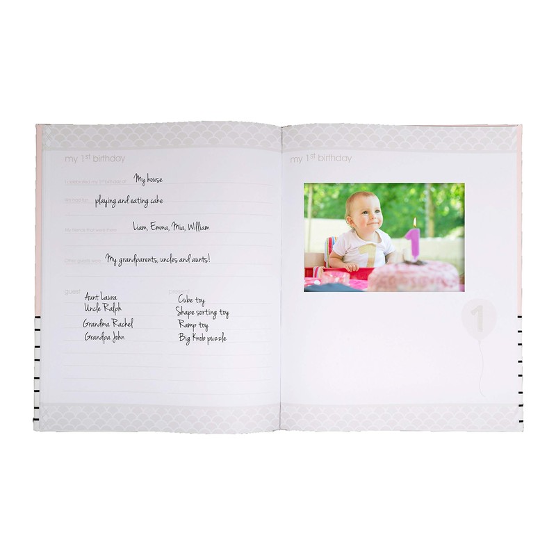 Pearhead Hello Beautiful Baby Memory Book, Milestone Journal, New Mum