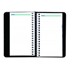 Blueline® 2026 Essential Daily Pocket Planner, Appointment Book, 12 Months, January to December, Spiral Binding, 6" x 3.5", Black, Bilingual (C1501.81BT-26)