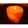 Rock Salt Tea Light Holder in Heart Shape