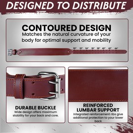 ABRIX Leather Tool Belt - Adjustable 32 to 50 Inches, 4mm Thick, 3.5 Inches Wide, Padded Foam for Comfort, Heavy-Duty Leather work belt (Chocolate Brown, Extra Large) (Maroon, Extra Large)