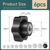 BOUMVID Star Grip Nut M12 Pack of 6, Wing Nut
