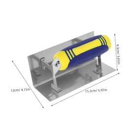 Gadpiparty Stainless Steel Corner Trowel for Drywall Finishing Ergonomic Design for Comfortable Grip for Plastering Mudding Durable Construction for Use