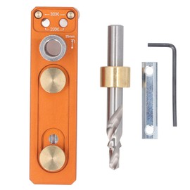 Aluminium Profile Drill Guide Access Hole Drilling Gauge, Aluminium Profile Drill Punch Location Hole Drill Guide Gauge with M6 Countersunk Head Step Drill for 2020 2040 3030 3060 Profiles