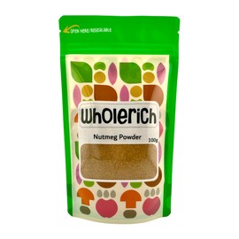 Nutmeg Powder 100g | Warm & Aromatic Nutmeg Spice | Wholerich Foods | Ideal for Baking, Desserts, Curries & Hot Drinks