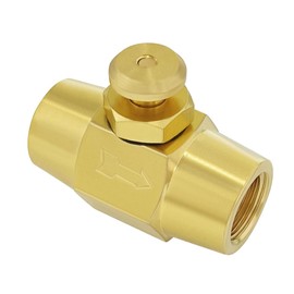 BesNPT Brass 1/4" NPT Female x 1/4" NPT Female Push Button Check Valve Switch Shut-Off Valve