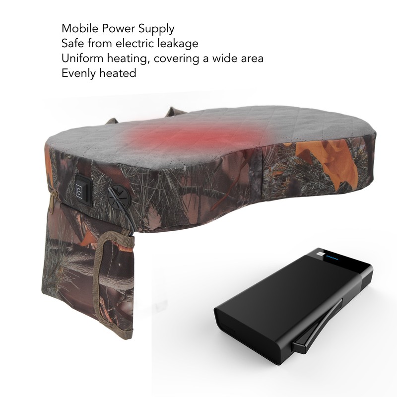 Portable Heating Cushion 3 Gears Soft Camouflage Outdoor Heated Seat