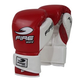 FIRE SPORTS® Guantes PVC Box Kick Boxing 12 y 14oz Rojo (14oz)