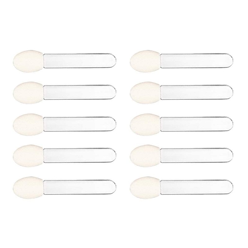10 Pcs Transparent Eyeshadow Applicator Eyeshadow Brush Makeup Tools, Sponge