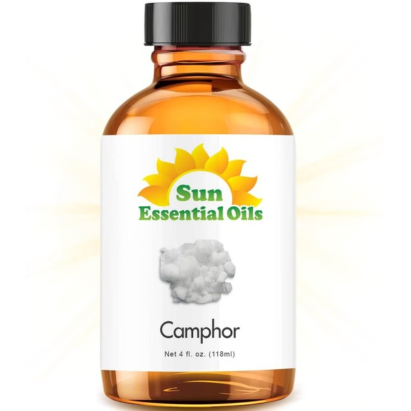 Camphor Essential Oil (Huge 4oz Bottle) Bulk Camphor Oil - 4 Ounce