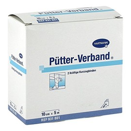 Pütter Bandage 5 M-Kurzzugbinde x 10 CM (Pack of 2)