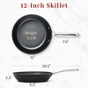 Carbon Steel Frying Pan 12" - Pre-Seasoned Carbon Steel Skillet,