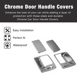 SEGADEN Chrome Plated Door Handle Cover Compatible with 1999-2016 FORD F-250 F-350 F-450 Super Duty (2 Doors Left Hand Drive No Passenger Keyhole) XG7749