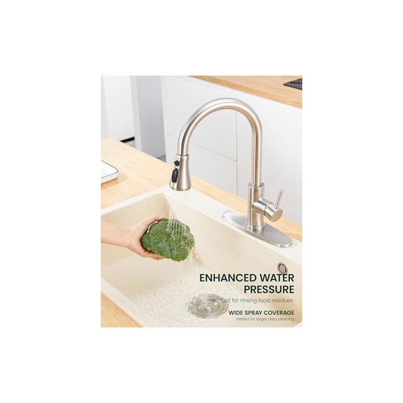Kitchen Faucet Head Replacement, 3-Function Pull Down Faucet Spray Head