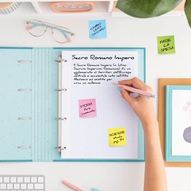 Bookmarks, Memo Pads, Stickers, Colorful Bookmarks, Bookmarks, Notes for School Home or Office, Multicolor (38 x 38 mm - 4 x 100 Sheets)