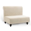 TIANSHU Sofa Cover, 2 Seats, Armless, Chair Cover, Solid, Vertical