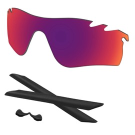 Predrox Midnight Sun Mirror RadarLock Path Vented Lenses & Rubber Kits Replacement for Oakley Sunglass OO9181 Polarized