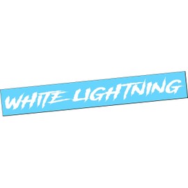 WHITE LIGHTNING Windshield Brow VINYL DECAL Sticker TRUCK Car Diesel Boat Turbo