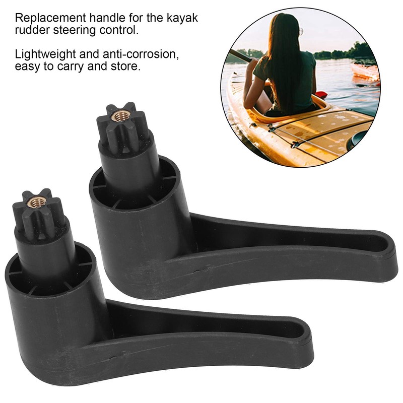 2pcs PVC Kayak Rudder Handle Steering Control Handle Grip Canoe