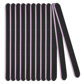 Nail Files Set,12PCS Professional Nail Files Double Sided Emery Board,Fingernal Buffing Files for Home,100/180 Grit