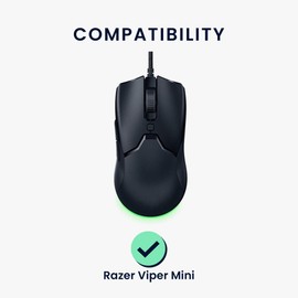 kwmobile Mouse Feet Replacement Compatible with Razer Viper Mini Computer Mouse Skates Sticker - Black