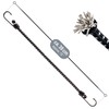 com-four® 10-piece set of rubber straps with reflective strips -