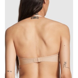 Victoria's Secret Everyway Low Back Clear Strap Strapless Push Up Bra, Bras for Women, Praline, 38D