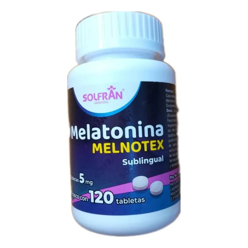 Melatonina Melnotex 5mg, 120 Tab Sublingual