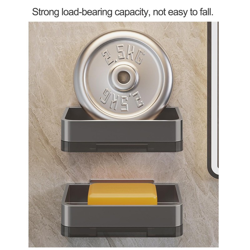 TANOVCEP No-Drill Wall Mount Soap Holder, Stainless Steel Soap Dish