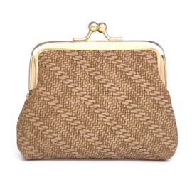 Lavogel Coin Purse, Kiss Lock Coin Purse for Women, Large Capacity Coin Pouch,Vintage Change Purse Cute Car Coin Holder for Women (2-Coffee)