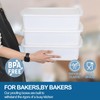 Parlynies 3-Pack 13 L Pizza Dough Proofing Box with Lid,