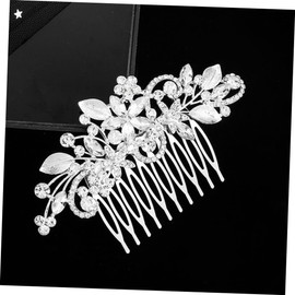 BIUDECO 2pcs Rhinestone Bride Hair Comb Elegant Headwear for Wedding Fashion Headdress Perfect Photography Props Random Style