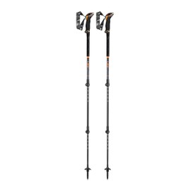 LEKI Sherpa Lite Aluminum Adjustable Lightweight Ski Poles for Backcountry Skiing & Snowboarding - Neonorange-Black-Denimblue - 100-135 cm