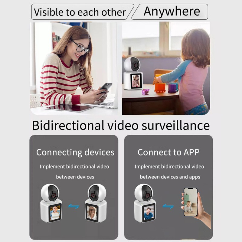 Hige-clear WIFI Video Calling PT Camera 1080P 360-degree Panoramic View
