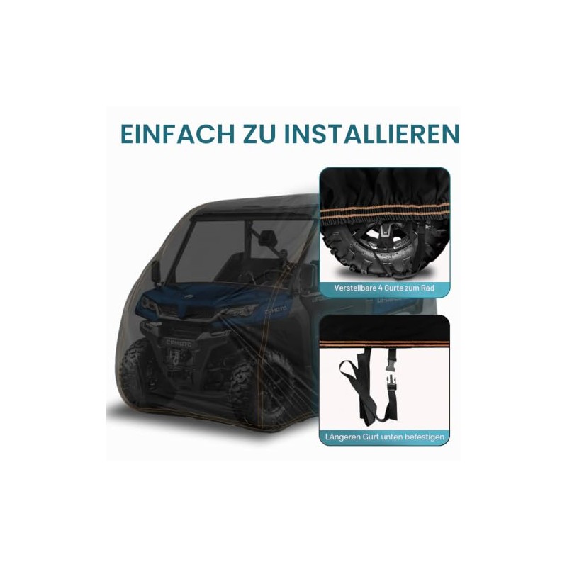 All Weather Protection UTV Cover 2-Seater Compatible with CFMOTO Uforce
