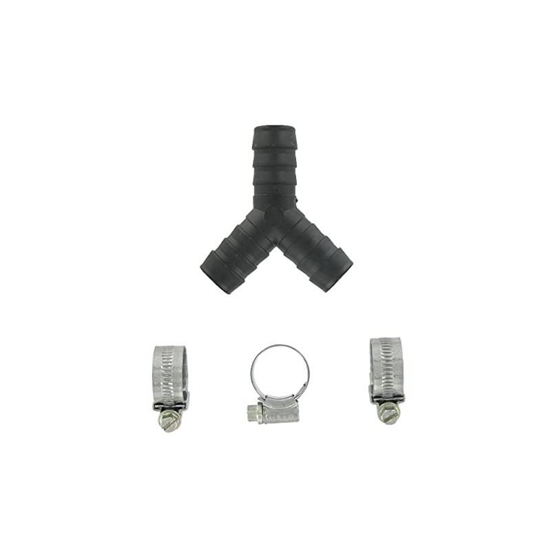 Paxanpax PLD1253 Universal 3-Way Y-Piece Hose Splitter Connector (17mm x