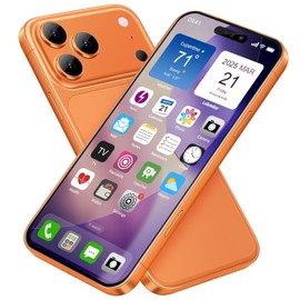 Dummy Fake Phone Model, Looks Like The Real Phone Dummy Compatible with Phone 17 Pro, Prank Stuff Decoy Pear Non-Working Toy Phone 17 Pro for Kids Pink Orange (Rainbow Front)