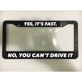 YES ITS FAST RACING DRIFT JDM EURO RAPIDO DRIFT BOOST License Plate Frame NEW