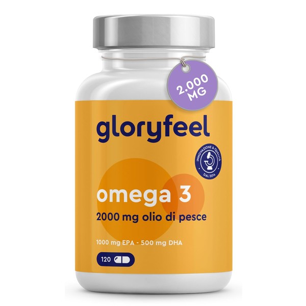 Omega 3 rTG 2000 mg, Reesterified Triglycerides Form, 1,000mg EPA + 500mg DHA, High Dosage and High Bioavailability Fish Oil, Source of Essential Fatty Acids