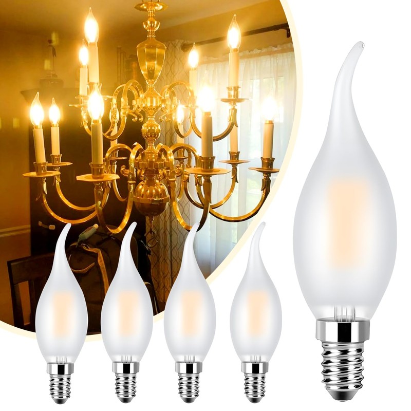 Ivyemons Dimmable CA11 E12 LED Candelabra Bulb, 40W Equivalent Frosted