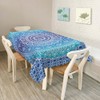 Walmsco Tablecloth Gradient Bohemian Mandala Pattern Decor For Dining Room