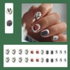 24 Pcs White Press on Nails Short Square - Cute