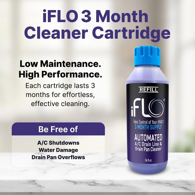 iFLO® Smart Automated A/C Drain Line and drain pan Cleaner