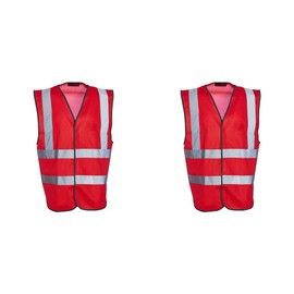 Blackrock Hi Vis Vests, Red, Enhanced Visibility Vests, Hi Vis Vest, High Vis Vests, Hi Vis Jackets, High Visibility, Reflective, Hi Viz, Security, Mens Womens Sizes Small - 6XL
