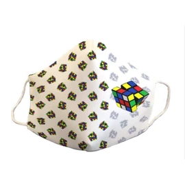Respirator Mask Approved Reusable Funny Design Cube Design 3 Layers Washable Printed with 80 Collectors
