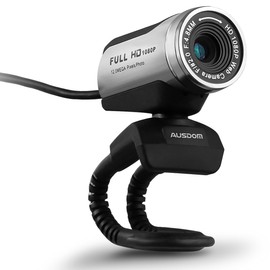 AUSDOM AW615 Webcam 1920x1080P Full HD 12MP USB 3.0 Web Cam with Microphone for Online Video Calling and Recording, Computer PC Desktop Laptop Skype Newtork Camera