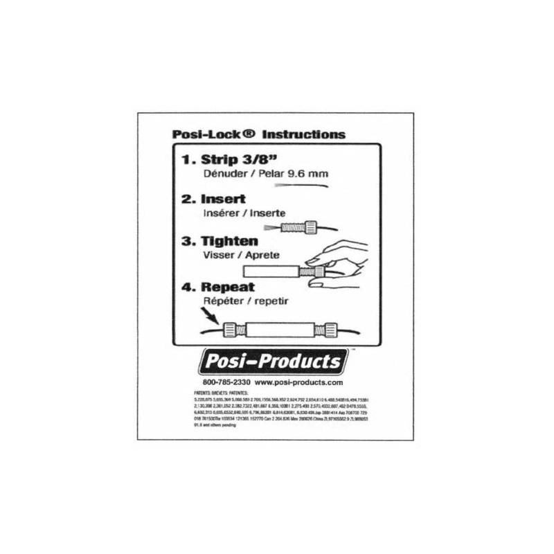 Posi-Lock Splice connector PL1824 18 - 24 GA RED USA